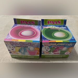 Kids Egg Decorating Kit - Bundle of 2 . One magical color and one glitter